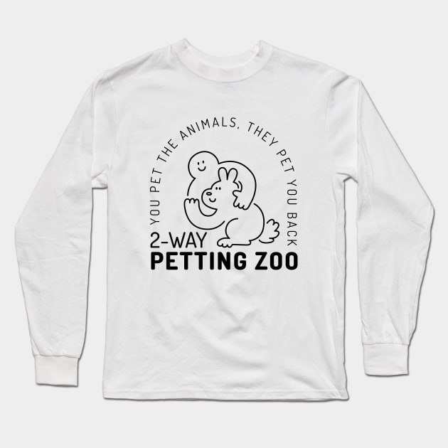 Two-Way Petting Zoo (light) Long Sleeve T-Shirt by moerayme